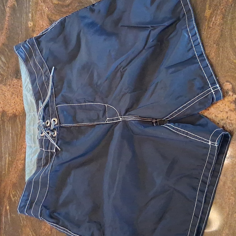 Birdwell Navy Blue Swim Trunks